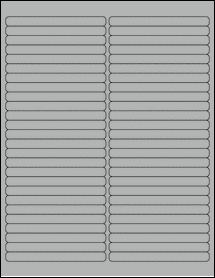 Sheet of 4" x 0.375" True Gray labels