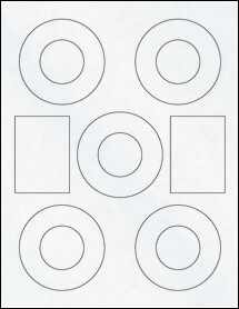 Sheet of 3.0625" x 3.0625" Clear Matte Inkjet labels