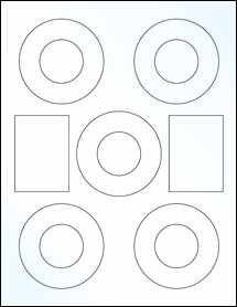 Sheet of 3.0625" x 3.0625" Clear Gloss Inkjet labels