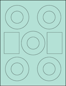 Sheet of 3.0625" x 3.0625" Pastel Green labels