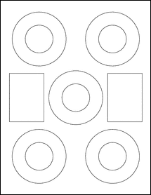 Sheet of 3.0625" x 3.0625" Weatherproof Polyester Laser labels