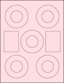 Sheet of 3.0625" x 3.0625" Pastel Pink labels