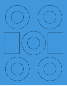 Sheet of 3.0625" x 3.0625" True Blue labels