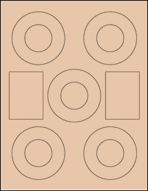 Sheet of 3.0625" x 3.0625" Light Tan labels