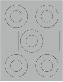 Sheet of 3.0625" x 3.0625" True Gray labels