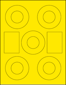 Sheet of 3.0625" x 3.0625" True Yellow labels