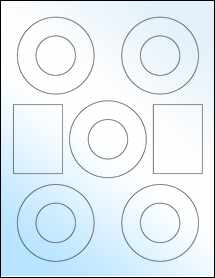 Sheet of 3.0625" x 3.0625" White Gloss Inkjet labels