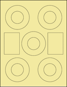 Sheet of 3.0625" x 3.0625" Pastel Yellow labels