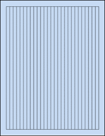 Sheet of 0.28" x 10" Pastel Blue labels