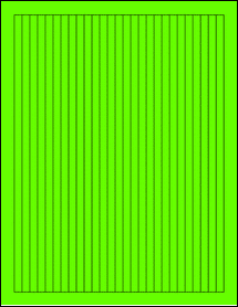Sheet of 0.28" x 10" Fluorescent Green labels
