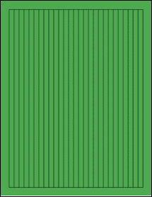 Sheet of 0.28" x 10" True Green labels