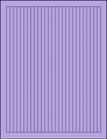 Sheet of 0.28" x 10" True Purple labels