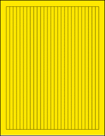 Sheet of 0.28" x 10" True Yellow labels