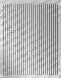 Sheet of 0.28" x 10" Void Silver Polyester labels