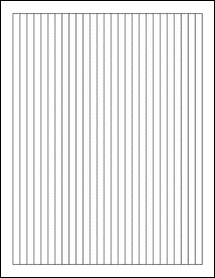 Sheet of 0.28" x 10" Standard White Matte labels