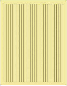 Sheet of 0.28" x 10" Pastel Yellow labels