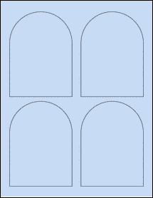 Sheet of 3.5" x 4.75" Pastel Blue labels