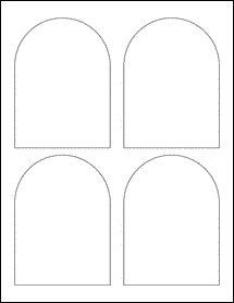Sheet of 3.5" x 4.75" Removable White Matte labels
