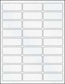 Sheet of 2.5935" x 1" Clear Matte Inkjet labels