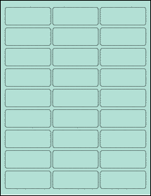 Sheet of 2.5935" x 1" Pastel Green labels