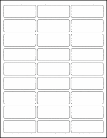 Sheet of 2.5935" x 1" 100% Recycled White labels