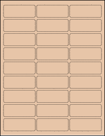 Sheet of 2.5935" x 1" Light Tan labels