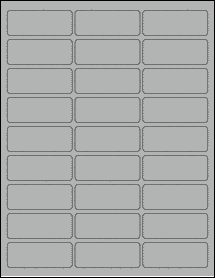 Sheet of 2.5935" x 1" True Gray labels