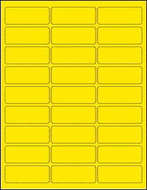 Sheet of 2.5935" x 1" True Yellow labels