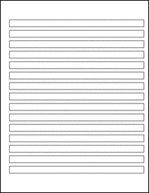 Sheet of 7.75" x 0.4" Rectangle Standard White Matte labels