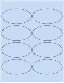 Sheet of 4" x 2" Pastel Blue labels