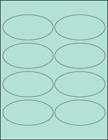 Sheet of 4" x 2" Pastel Green labels
