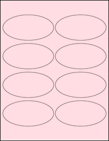 Sheet of 4" x 2" Pastel Pink labels