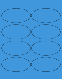 Sheet of 4" x 2" True Blue labels