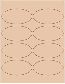 Sheet of 4" x 2" Light Tan labels
