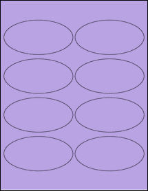 Sheet of 4" x 2" True Purple labels