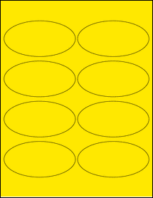 Sheet of 4" x 2" True Yellow labels