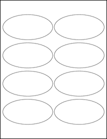 Sheet of 4" x 2" Removable White Matte labels