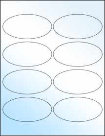 Sheet of 4" x 2" White Gloss Laser labels