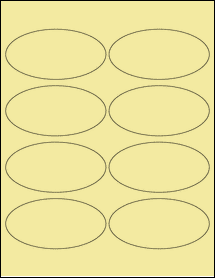 Sheet of 4" x 2" Pastel Yellow labels