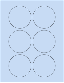 Sheet of 3" Circle Pastel Blue labels