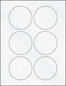 Sheet of 3" Circle Clear Matte Inkjet labels