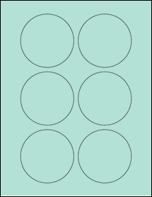 Sheet of 3" Circle Pastel Green labels