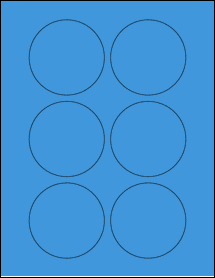 Sheet of 3" Circle True Blue labels