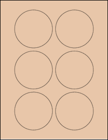 Sheet of 3" Circle Light Tan labels
