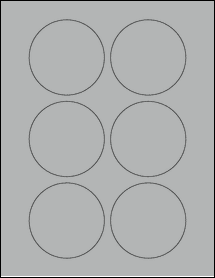 Sheet of 3" Circle True Gray labels