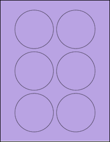 Sheet of 3" Circle True Purple labels