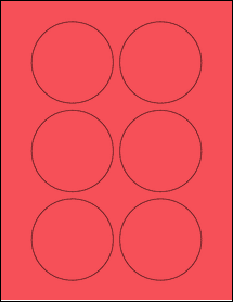Sheet of 3" Circle True Red labels