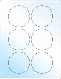 Sheet of 3" Circle White Gloss Inkjet labels