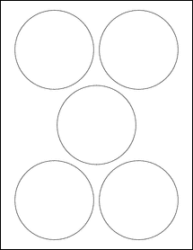 3.5 Circle Blank Label Template - OL3282