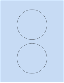 Sheet of 4" Circle Pastel Blue labels